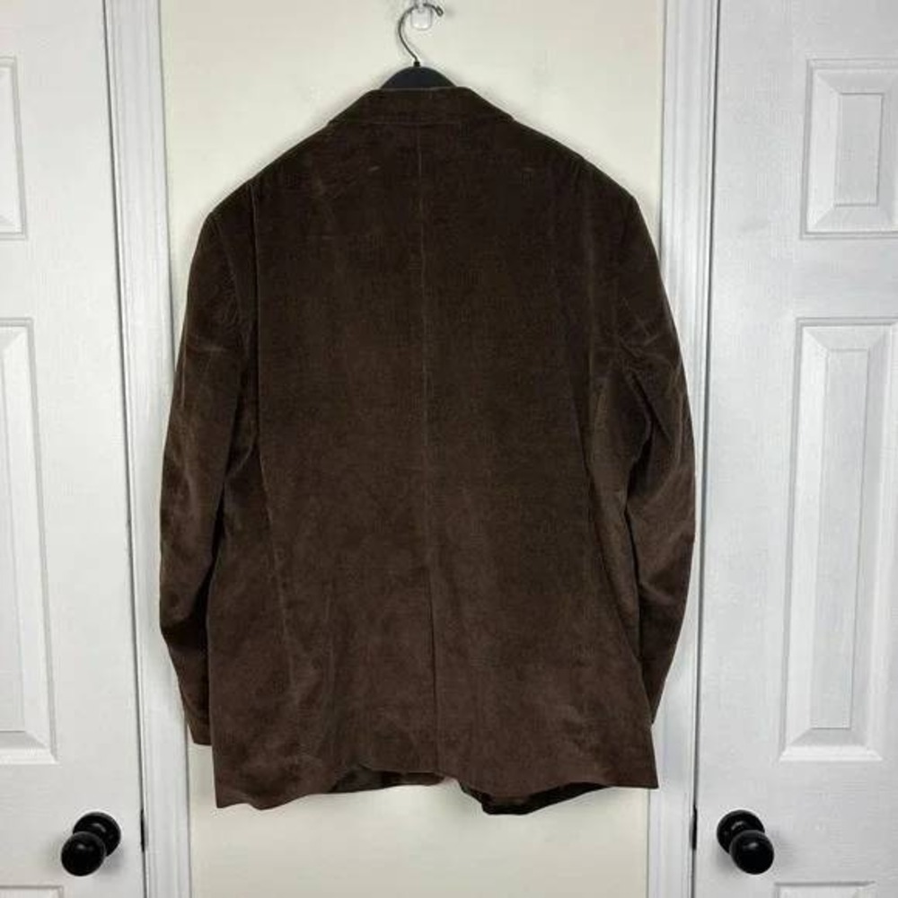 Saddlebred Blazer Mens 50R Sport Coat Brown Corduroy Cotton Lined EUC - Picture 7 of 12
